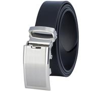 LINDENMANN Leder-Gürtel Herren, Anzug-Gürtel mit Automatikschließe 32 mm breit, Gürtel Herren Rindleder schwarz, Größe/Size:110, Farbe/Color:schwarz