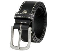 LINDENMANN Ledergürtel Herren 40 mm breit, Echter Voll-Ledergürtel Herren schwarz, Farbe/Color:schwarz, Size US/EU:Bundweite 120 cm Gesamtlänge 135 cm W 47.5 XXL