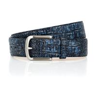 LINDENMANN Premium Gürtel Handmade in EU Vollrindledergürtel 40 mm blau, Farbe/Color:blau, Size:115