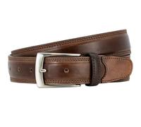 LINDENMANN Premium Handmade Ledergürtel 35 mm dunkelbraun, Größe/Size:105, Farbe/Color:braun