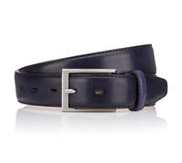 LINDENMANN Premium Ledergürtel Handmade in EU 35 mm blau, Farbe/Color:blau, Size US/EU:Bundweite 100 cm Gesamtlänge 115 cm W 39.4 XL