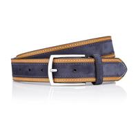 LINDENMANN Premium Handmade in EU Ledergürtel Herren, Ledergürtel Herren handgemacht 35 mm blau, Farbe/Color:blau, Size US/EU:Bundweite 120 cm Gesamtlänge 135 cm W 47.5 XXL