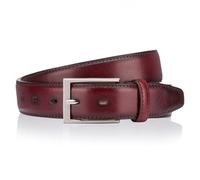 LINDENMANN Premium Ledergürtel Handmade in EU 35 mm rot, Farbe/Color:rot, Size US/EU:Bundweite 100 cm Gesamtlänge 115 cm W 39.5 XL