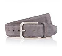 LINDENMANN Premium Nubuk-Ledergürtel Handmade in EU 40 mm grau, Farbe/Color:grau, Size US/EU:Bundweite 90 cm Gesamtlänge 105 cm W 35.5 L