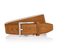 LINDENMANN Premium Veloursleder Gürtel Handmade in EU 40 mm cognac, Farbe/Color:braun, Size US/EU:Bundweite 105 cm Gesamtlänge 120 cm W 41.5 XL