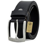 LINDENMANN Vollledergürtel aus Büffelleder, 40 mm breit, kürzbar, Jeans-Gürtel, XL, schwarz, Größe/Size:85