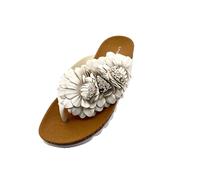 Linea Scarpa Badeschuh Damen - Flora - Zehengreifer, Weiss, 41