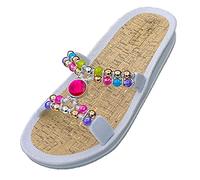 Linea Scarpa Badeschuhe Damen weiß - Syros - Badepantoletten Frauen - halluxfreundlich mit H-Oberteil