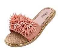 Linea Scarpa - Badeschuhe Pisa - Badepantolette für Frauen mit floralem Dekor - fällt klein aus - rosa, 39