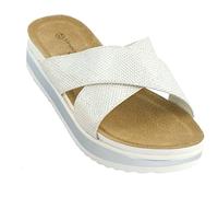 Linea Scarpa Sydney Pantoletten Plateau Damen Silber: Farbe: Silber | Größe: 38 EU