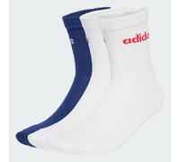 Linear Crew Cushioned Socken, 3 Paar Dark Blue / White / White 40-42