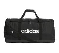 adidas Unisex Essentials Linear Duffel Bag, Black/Black/White, L