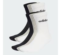 Linear gepolsterte Crew Socken im 6er-Pack Medium Grey Heather / White / Black 43-45