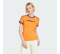 Linear Logo 3-Streifen T-Shirt Semi Solar Orange XS