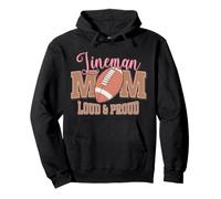 Lineman Mom Loud & Proud Fußball Pullover Hoodie