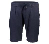 Shorts LINDBERGH, Herren, Gr. XXL, N-Gr, blau (navy), Web, Obermaterial: 55% Baumwolle, 45% Leinen, unifarben, casual, regular fit kniefrei, Hosen, mit Taschen (99024966-XXL) navy