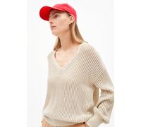 LINEN BLEND KNIT SWEATER | Pullover aus Leinen-Mix - weiss (S)