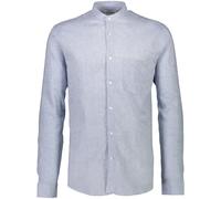 Leinenhemd LINDBERGH "Leinenhemd Slim Fit", Herren, Gr. L, Normalgrößen, blau (lt blau), Obermaterial: 55% Leinen, 45% Baumwolle, Hemden (13708967-L) lt blau