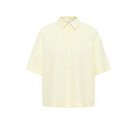 Linen Shirt Bluse in lemon unifarben 38