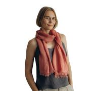 LinenFriday Leichter Sommerschal aus 100% Leinen ROSA Leinenschal. Leicht, luftig und weich, handgefertigt, stilvolle Leinenaccessoires, Schal aus weicher Leinenstoff, 70x200cm (27x78inches)
