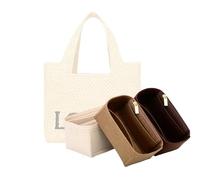 LinerLink Taschen-Organizer für Loewe kleine Schriftarten aus Bast (24 x 19,5 x 11 cm (L x H x T), handgefertigter Tascheneinsatz, 2 mm Filztascheneinsatz, Damenhandtaschenformer (Beige, Stil C)