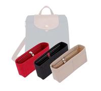 LinerLink Taschen-Organizer für Longchamp Le Pliage Original-Rucksack (L x H x T): 26 x 28 x 10 cm, handgefertigter Tascheneinsatz, 2 mm Filztascheneinsatz, Damen-Handtaschenformer (Beige, Stil A: