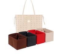 LinerLink Taschen-Organizer für MCM Liz Einkaufstasche (36 x 28 x 17 cm (L x H x T), handgefertigter Tascheneinsatz, 2 mm Filztascheneinsatz, Damen-Handtaschenformer (Braun, Stil B)