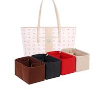 LinerLink Taschen-Organizer für MCM mittelgroße Anya Einkaufstasche (34 x 25,5 x 14 cm (L x H x T), handgefertigter Tascheneinsatz, 2 mm Filztascheneinsatz, Damen-Handtaschenformer (Braun, Stil C)