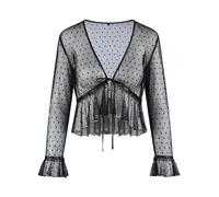 Linga Dore Pyjama-Oberteil in Schwarz - Größe M | Damen Loungewear