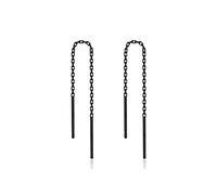 LINGBG JEWELRY 925 Sterling Silber Lange Kette Ohrringe - 2.4'' Bar Wrap Einfädler Tropfen für Frauen - Leichtgewicht Schmuck 18K Gold Überzogen