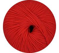 Linie 12 Street uni von Online Garne,4-fach Sockenwolle, 50 g 75% Schurwolle (Merino extrafein) 25% Polyamid, 210 m LL, superweich, 3 Maschenmarkierer zu jeder Bestellung (011 rot)