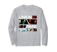 Linkin Park Fotoraster Langarmshirt, Unisex für Erwachsene, Grau Meliert, L