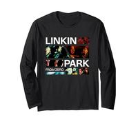 Linkin Park Fotoraster Langarmshirt, Unisex für Erwachsene, Schwarz, M
