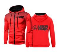 Linkin Park Hoodies für Herren, Jacke mit Reißverschluss, lässiger Pullover,Oberbekleidung,Kapuzenpullover, Oberteile,langärmelig, leicht, Kapuzenpullover,Trainingsanzug für Teenager,O-Adults/XL