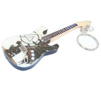 Linkin Park Meteora Gitarre Schlüsselanhänger, schwarz/weiß, 10 cm, schwarz / weiß, 10 cm