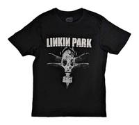 Linkin Park T Shirt Gas Mask Band Logo Nue offiziell Unisex Schwarz S