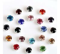 LINOC 3 mm, 4 mm, 5 mm, 6 mm, 7 mm, 8 mm, Silberne Krallen zum Aufnähen, runde Strasssteine für Handarbeiten, DIY, Glaskristalle, Steine, Kleidung, Hochzeitskleid