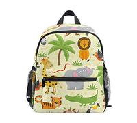 Linomo Elefant Löwe Giraffe Tiger Kinder Rucksack Tagesrucksack Rucksack Büchertasche Vorschule Kleinkind Rucksäcke Kindergarten Schultertasche für Jungen Mädchen Kind