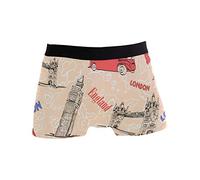Linomo Herren Boxershorts England UK Big Ben London Unterhosen Männer Herren Unterwäsche für Männer