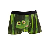 Linomo Herren Boxershorts Lustig Frosch Grün Unterhosen Männer Herren Unterwäsche für Männer