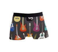 Linomo Herren Boxershorts Musical Instrumente Musik Gitarre Geige Unterhosen Männer Herren Unterwäsche für Männer