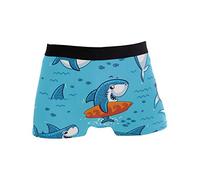 Linomo Herren Boxershorts Süß Hai Muster Unterhosen Männer Herren Unterwäsche für Männer
