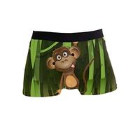 Linomo Herren Boxershorts Süß Tier AFFE Bambus Unterhosen Männer Herren Unterwäsche für Männer