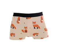 Linomo Herren Boxershorts Süß Tier Fuchs Muster Unterhosen Männer Herren Unterwäsche für Männer
