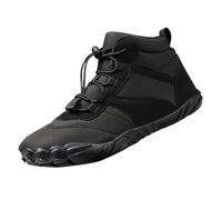 LinRim Barfußschuhe Wasserdicht Winter, Wasserfeste Barfußschuhe Damen und Herren, Winterschuhe Herren Warm Gefüttert Schneestiefel, Kurzschaft Stiefel Flach Winter Outdoor Boots