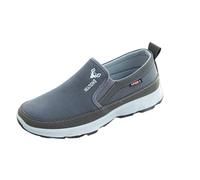 LinRim Canvas Schuhe Herren Ohne SchnüRsenkel Freizeitschuhe Bequeme Walkingschuhe Fitness Trainingsschuhe Atmungsaktiv Leichtewichts Sportschuhe rutschfeste Gummisohlen