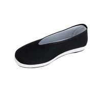 LinRim Chinesische Kung Fu Turnschuhe traditionelle Peking-Stil Schuhe Gummisohle Unisex Slip On Sneaker ohne schnürsenkel Sportschuhe Walkingschuhe Straßenlaufschuhe atmungsaktiv Slipper