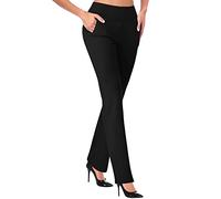 LinRim Damen Business Elegante Hosen - Lang Stretch Straight Casual Anzughose Skinny Hoher Bund Freizeithose Eng Bootcut Yogahose Lange Sporthose Hohe Taille Flare Fitness Training Hosen