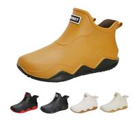 LinRim Damen Gummistiefel Herren Sicherheitsstiefel Arbeitsstiefel Regenstiefel Gummi Stiefel Gartenschuhe Schlupfstiefel Kurzschaft Boots Halbhoch Gummistiefeletten Wasserdicht Rutschfest Outdoor