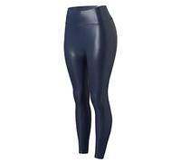 LinRim Damen Kunstleder Leggings High Waist Leggings Hose Strumpfhosen Treggins Leggins Kunstleder Leggings Leder Look hüfthoch, Stretch, Leggings aus mattem Leder